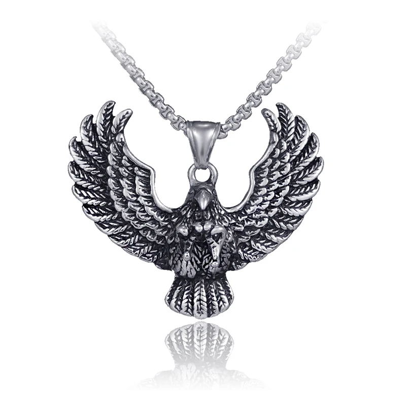Ожерелье с подвеской в виде орла из нержавеющей стали 316L стиле ретро подвеска