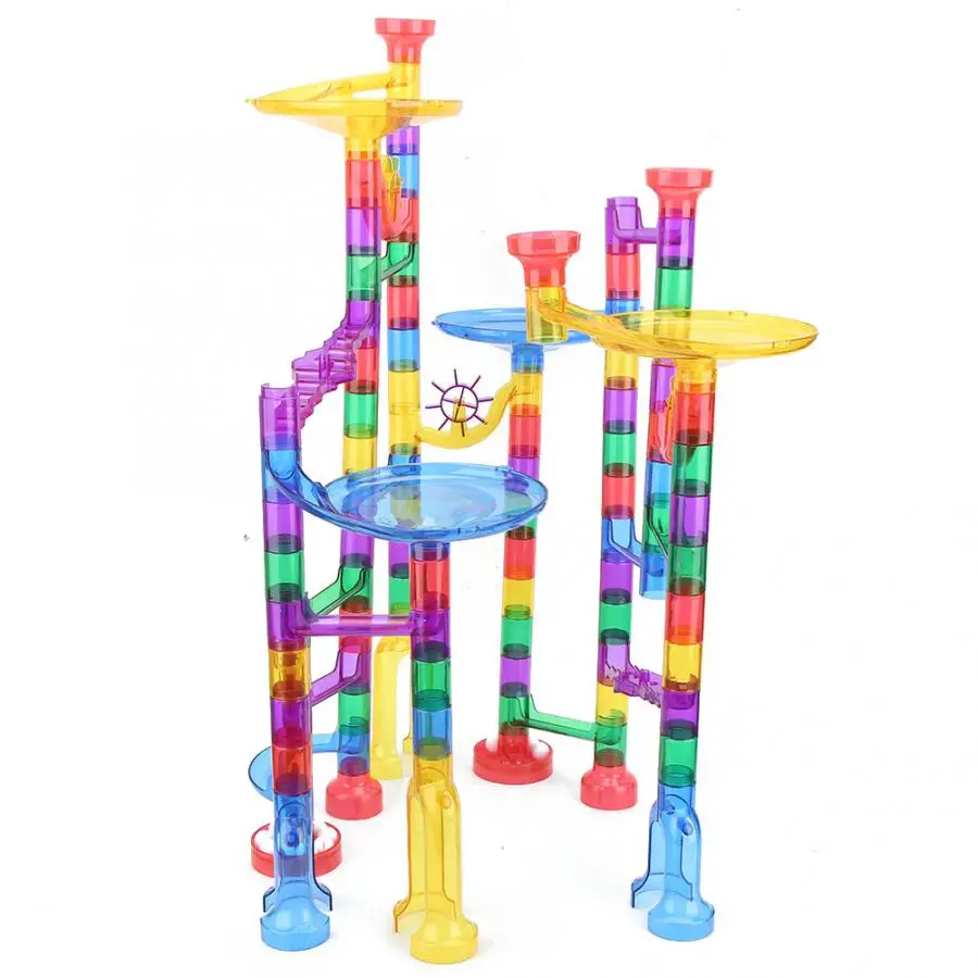 Строительные блоки игрушки для детей строительство мрамора гоночная трасса