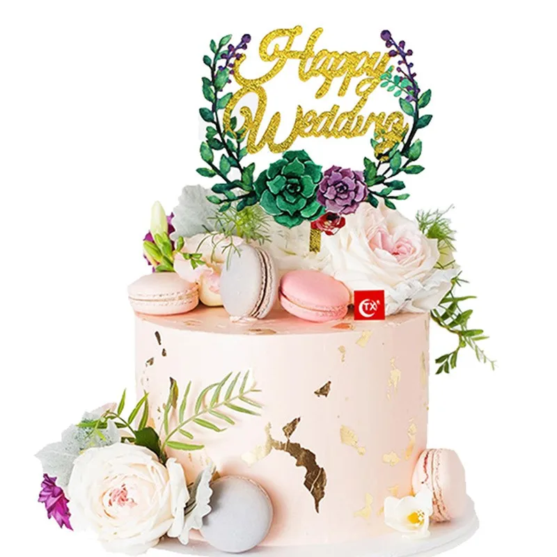 

Креативный счастливый свадьба акриловый Торт Топ фотофлаг романтический невеста и жениха свадебный темативечерние праздничный украшение ...