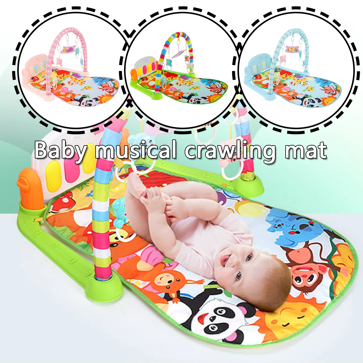 

Baby Play Mat Crawling Carpet Baby Music Rack Play Mat With Piano Keyboard Music Activity Mat Play Mat Kick Play Piano Toys