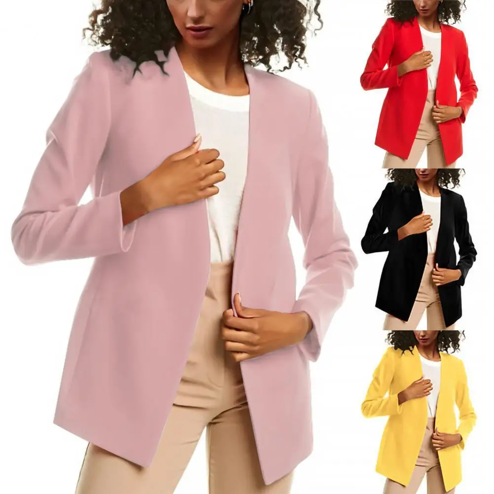Блейзер, куртка, 4 цвета, приятный для кожи, устойчивый к выцветанию, Женский официальный блейзер для встреч, костюмов, курток, повседневный б...