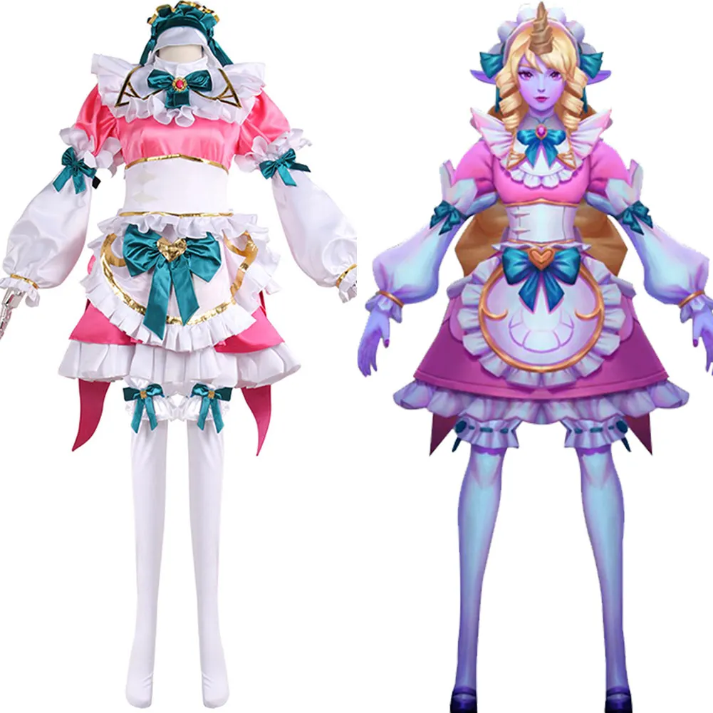 

LoL Cafe Cuties Soraka Skin Cosplay Costume Dress Outfits Halloween Carnival Suit