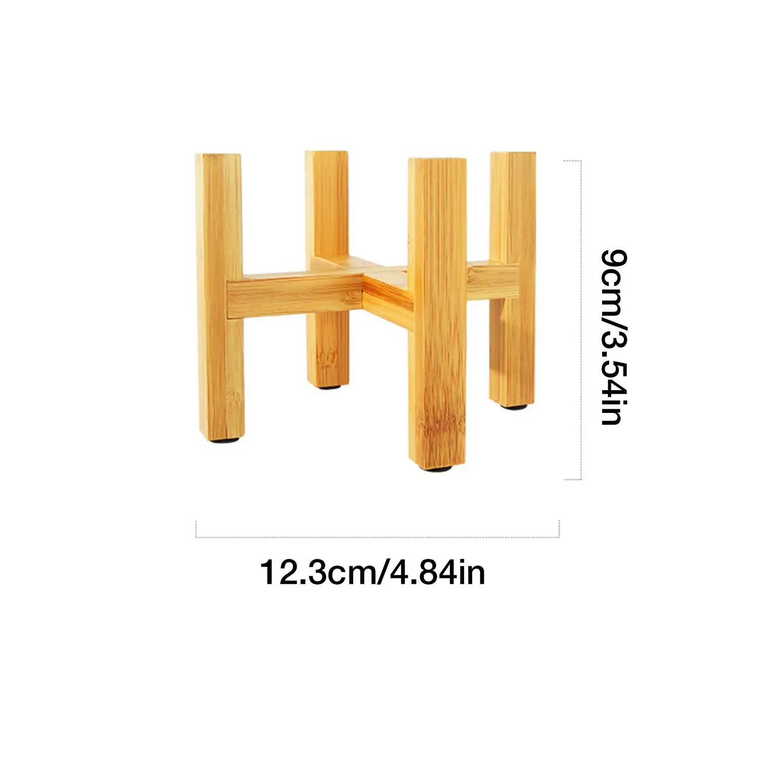 

Durable Wood Planter Pot Trays Flower Pot Rack Strong Free Standing Bonsai Holder Home Garden Indoor Display Plant Stand Shelf