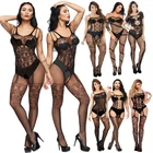 M-3XL сексуальное нижнее белье боди Горячее Эротическое белье открытая промежность эластичная сетка тело чулки горячее порно сексуальное нижнее белье cos