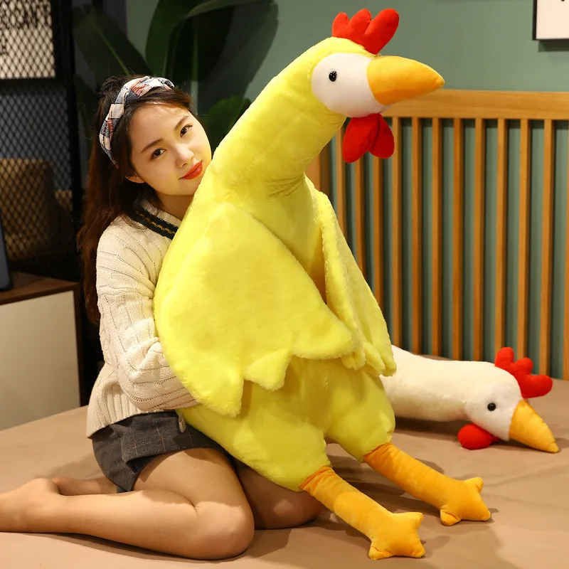 

Zqswkl 50/80/130cm chicken doll pillow plush toy simulation large stuffed animals soft doll girls christmas birthday gift