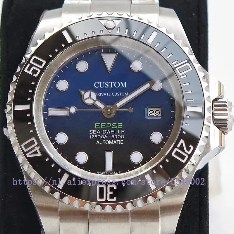 

43MM Heren Horloge MIYOTA8215 Automatische Mechanische Sapphire Glas 316L Rvs Waterdichte Diepzee Duiken Horloge A126660
