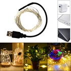 Светодиодная гирлянда с серебряным проводом, 2 м