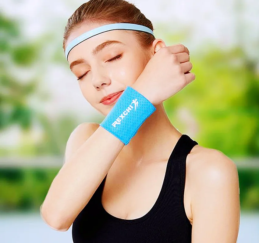 

Wristbands Gym Weightlifting Men And Women Running Ice Wristbands Basketball Cuffs Absorb Sweat Breathe Freely