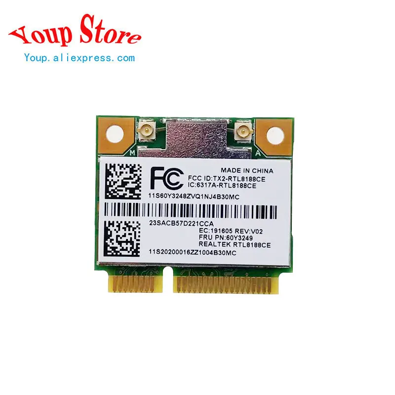 Новая Оригинальная беспроводная Wi-Fi карта RTL8188CE Mini PCI-E 60Y3249 для Lenovo Thinkpad E130 E330 E430 E530 L330 S430 E135 E430C E530C