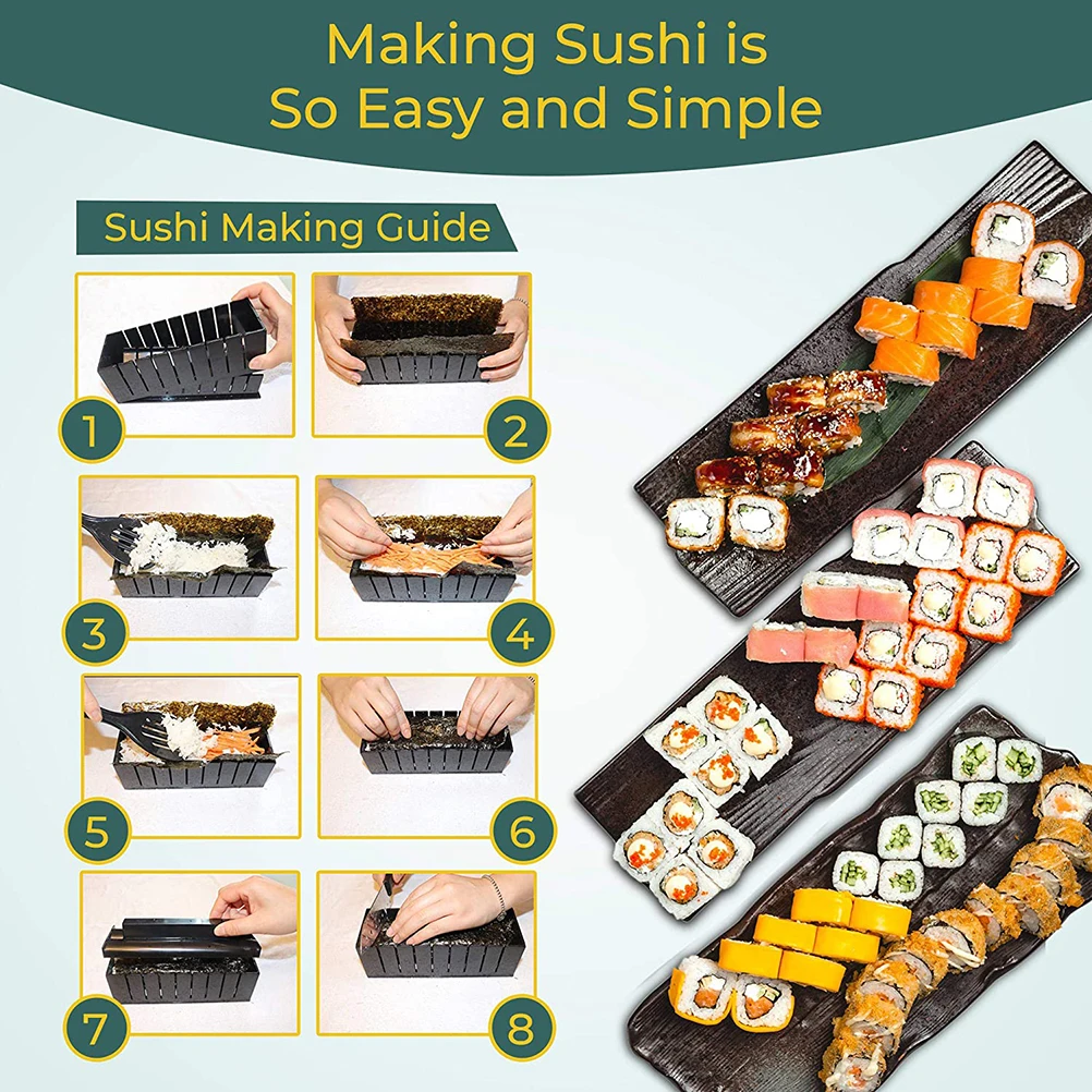

11 Pcs/Set DIY Sushi Making Kit for Beginners Sushi Maker Rice Roll Mold Kitchen Sushi Tools Japanese Sushi Cooking Tools