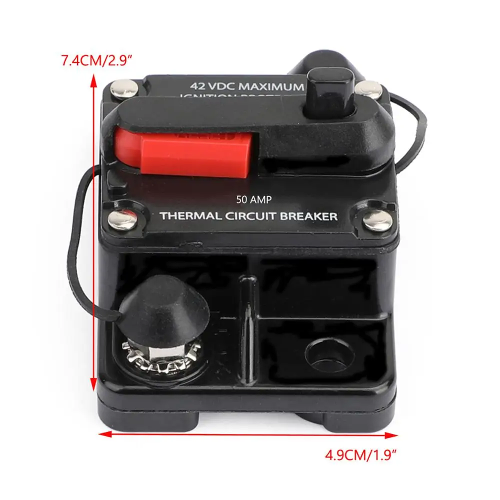 Areyourshop Водонепроницаемый размыкатели цепи предохранитель сброса 12 V-24 V DC для Авто Аудио морской