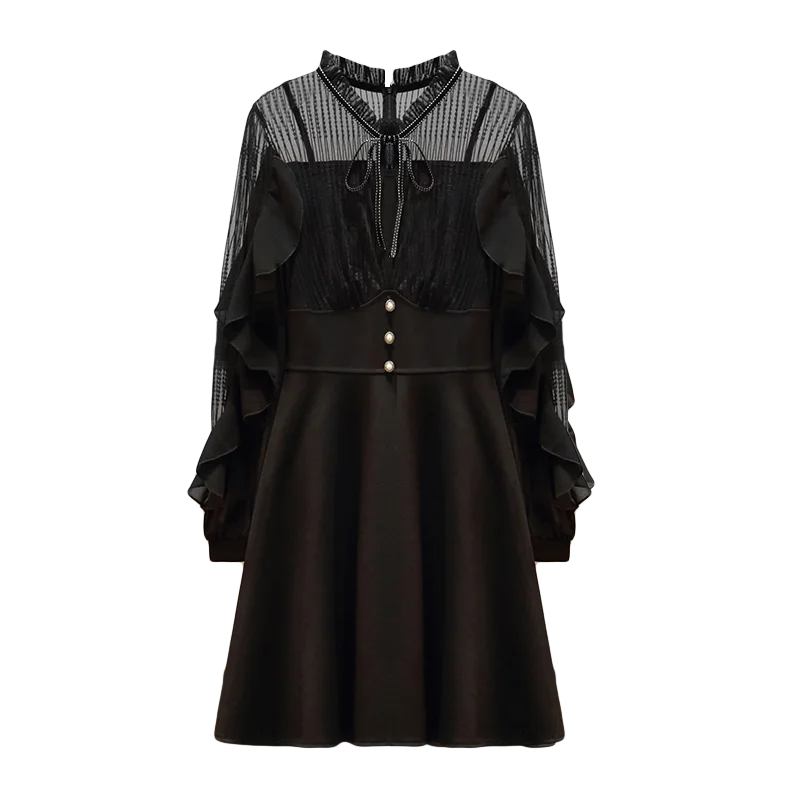 Осеннее винтажное Черное вечернее платье для женщин 2020 Большие размеры