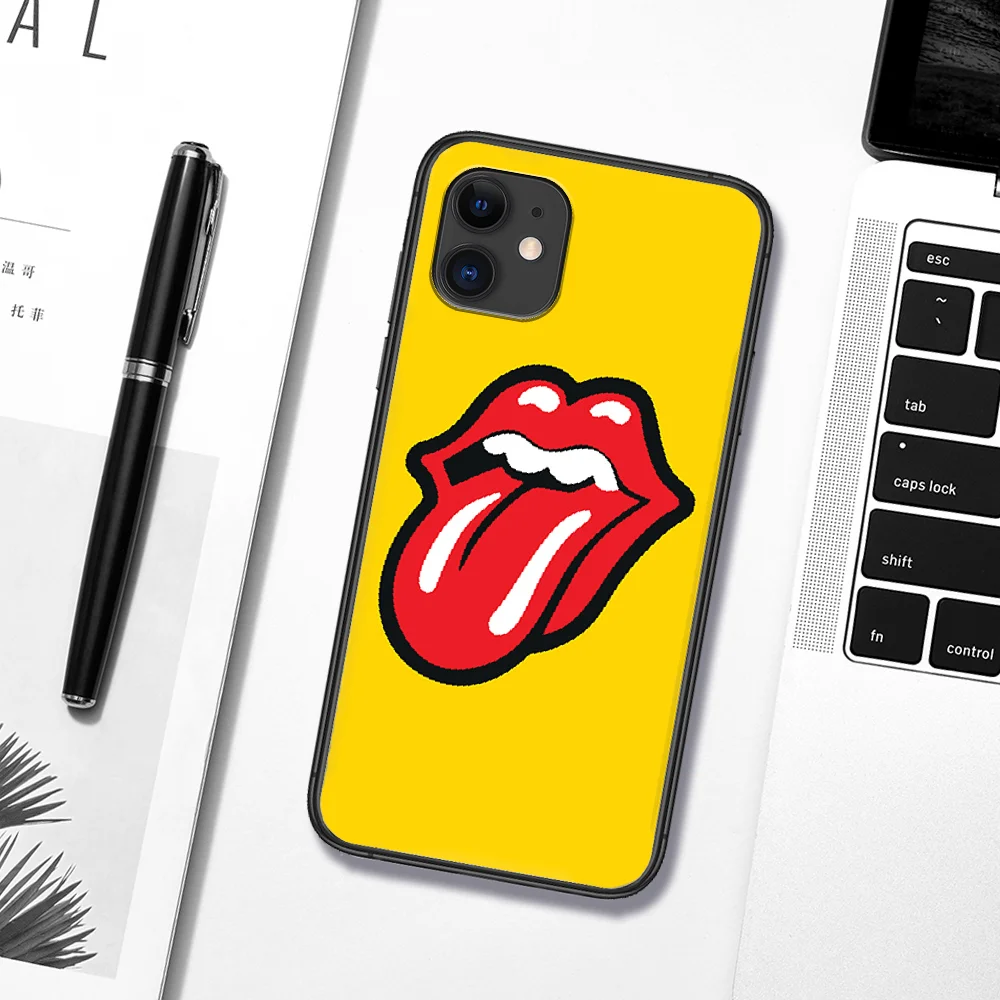 

Rolling Stones Rock Band Phone Case For Iphone 5 5S SE 2020 6 6S 7 8 Plus 11 12 Mini X XS XR Pro Max black Coque Fashion Etui