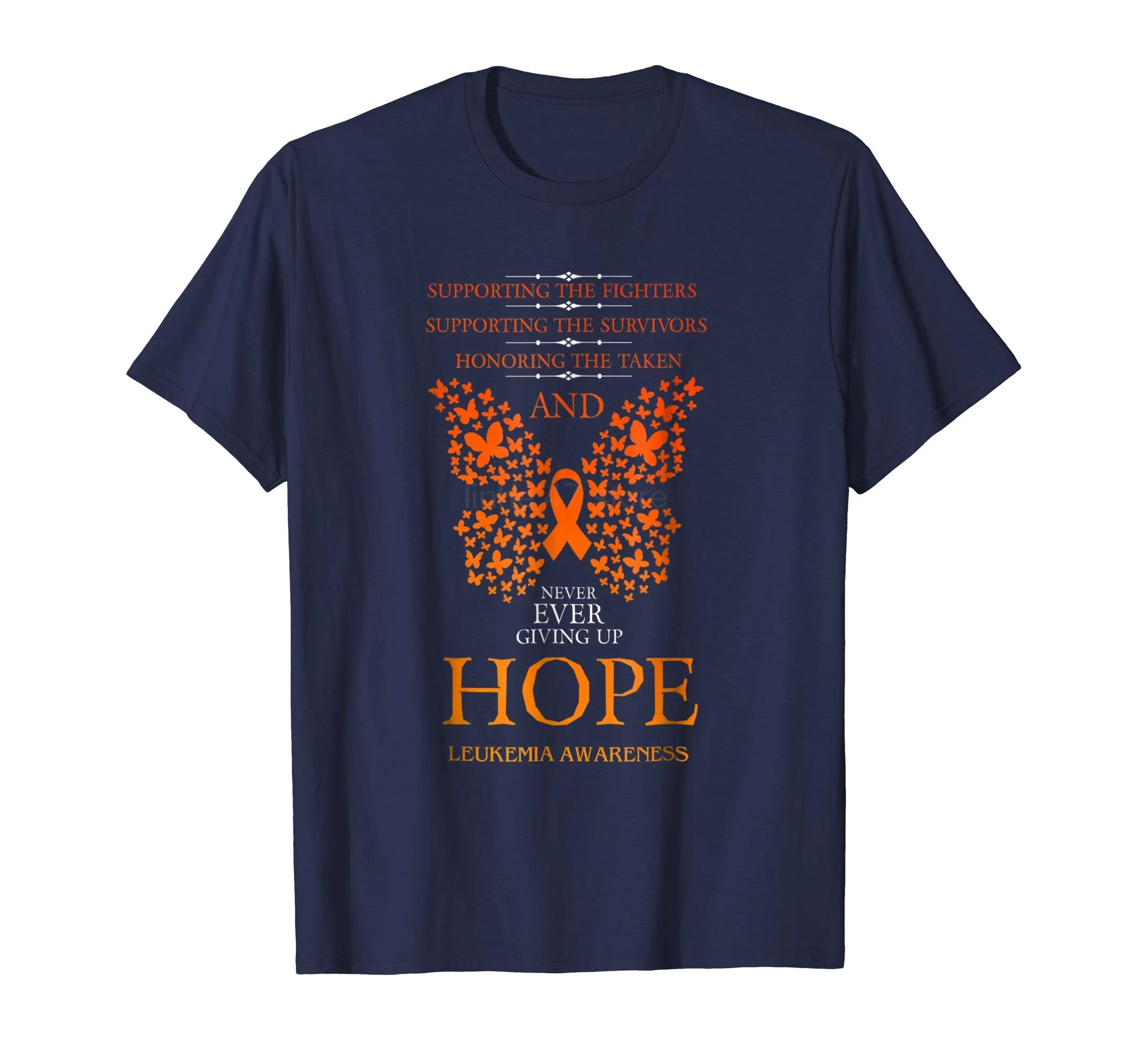 Hope Leukemia Association оранжевая лента футболка 2019 новейшая популярная мужская