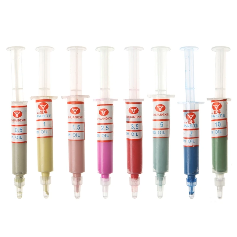 

8Pcs Diamond Polishing Lapping Pastes Compound Syringes Set 0.5-10 Micron Tools P31D