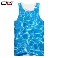 cjlm summer big size 5xl mens tank top 3d blue water new man printed ocean wave web clothing vendors wholesale drop shipping