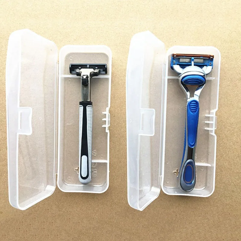 

Универсальный пластиковый контейнер для бритвы, коробка для хранения лезвий, Полипропиленовый Контейнер для бритья, коробка для ручек, чех...