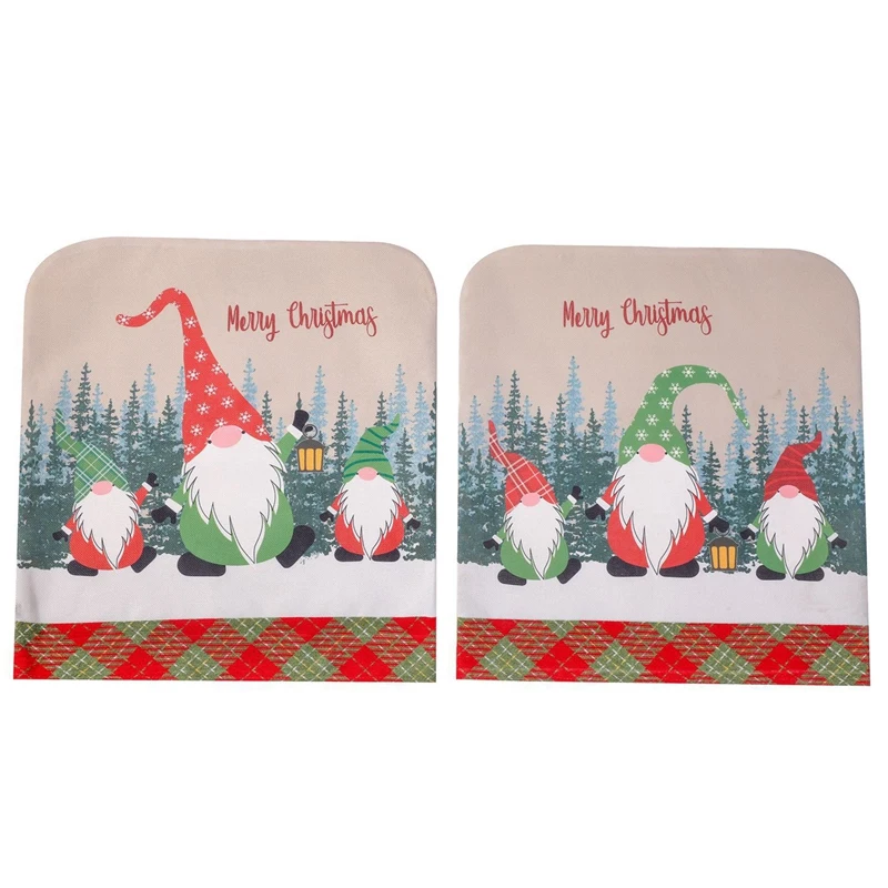 

Рождественский мультяшный чехол на стул для пожилых людей, украшение для гостиной, ресторана, отеля, задний стол и стул, украшение