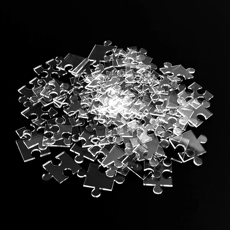 

300PCS Transparent Acrylic Jigsaw Puzzle Kids Educational Stress Relief Toys Plastic For Children Adult Educational Toys Puzzles