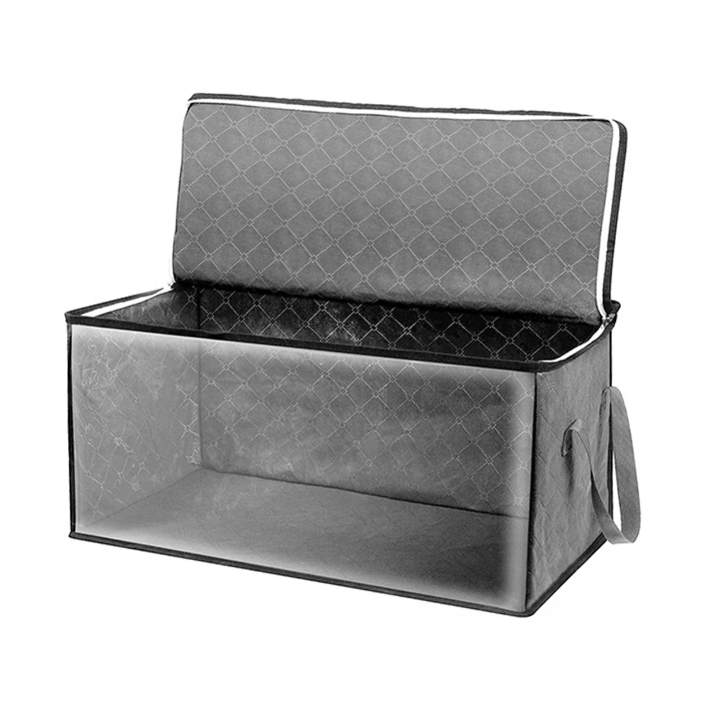 

2 Pcs Non-Woven Fabric Storage Box Folding Quilt Clothes Organizer Dust-proof Storage Bag