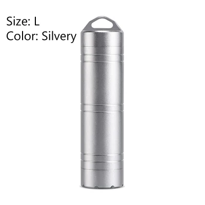 L silvery S/L EDC герметичная Водонепроницаемая канистра многослойная бутылка для лекарств Открытый Портативный секретный инструмент для хранения - Цвет: L silvery