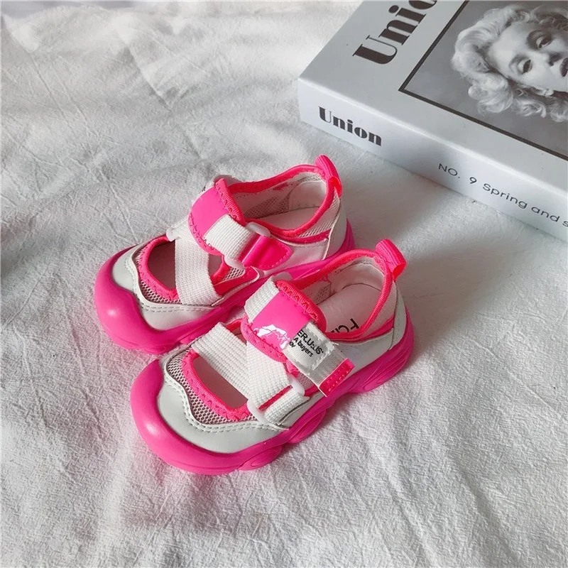 

Girls Breathable Sandals 2021 Summer New Children Antiskid Soft Soled Beach Shoes Boys Casual Sports Shoe Toddler Fashion Shoe