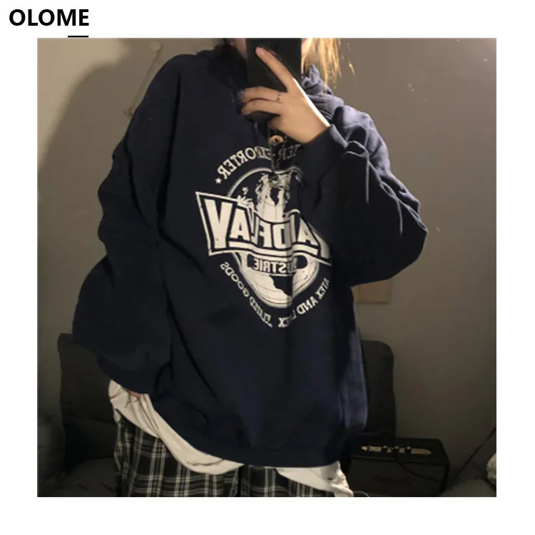 

2020 Winter Korean Style New Style Pullover Loose and Thin, Plush and Thickened Hooded Long Sleeve Sweater Winter Clothes Women