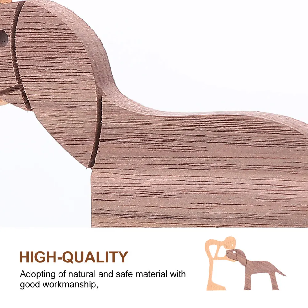 

1 Set of Wooden Artware Adornment Home Desktop Handicraft Wooden Carving Decor