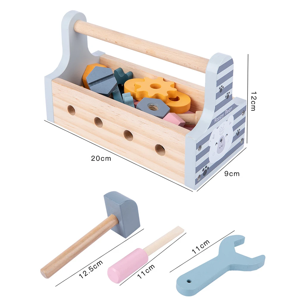 

Hand Tool Funny Play Set Toys Repair Tools Kit Toolbox Nut Gear Pretend Play DIY Educational Construction Toys