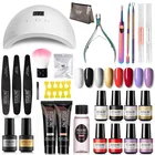 Гель ROSALIND набор для полировки ногтей гибридные Лаки набор геля для маникюра красочный дизайн ногтей наращивание ногтей 7 мл базовый верх