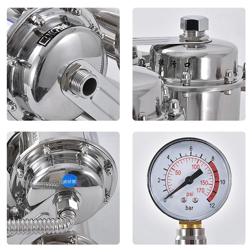 Ультрафильтрующий очиститель воды из нержавеющей стали без электрической