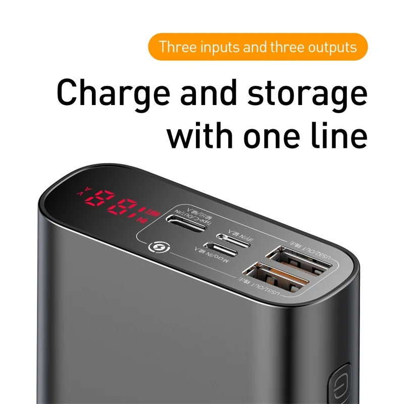 

Baseus Quick Charge 3.0 20000mAh Power Bank USB C PD 5A SCP Powerbank Portable External Battery Charger For Huawei Xiaomi iPhone