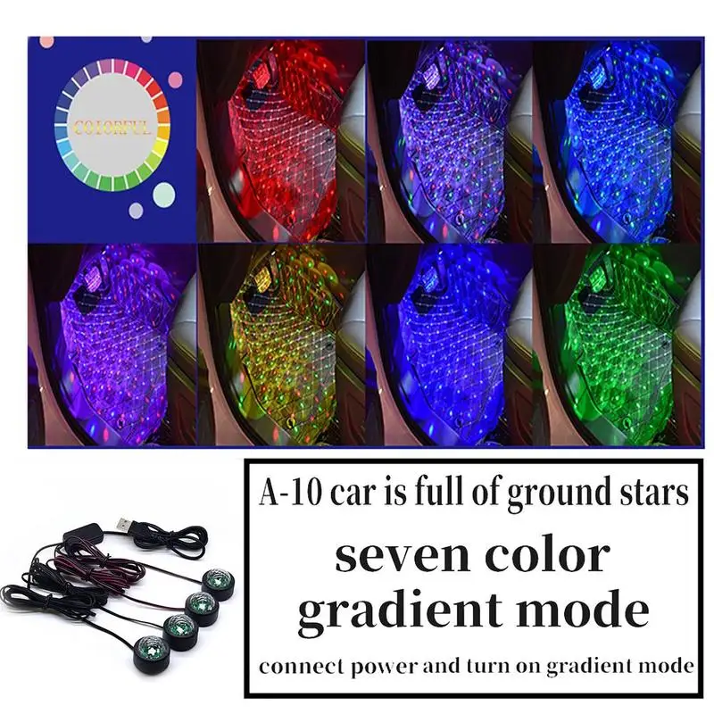 USB LED Car Atmosphere Ambient Star Light DJ RGB Colorful Music Sound Lamp Christmas Interior Decorative | Автомобили и мотоциклы