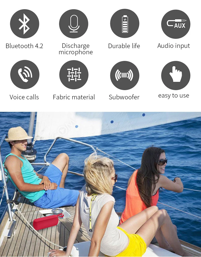 Bluetooth-динамик портативный беспроводной громкий динамик 3D стерео колонка