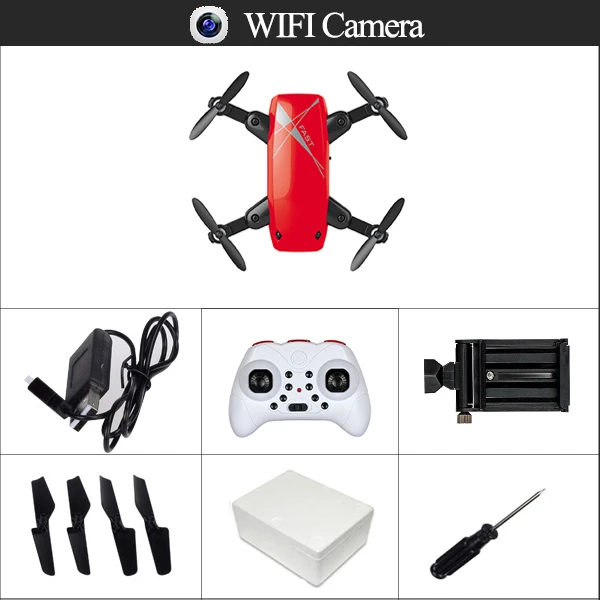 red wifi camera foam S9 S9HW мини селфи Карманный Дрон Квадрокоптер с HD камерой живое видео Безголовый режим с RC игрушки для детей в качестве рождественского подарка - Цвет: red wifi camera foam