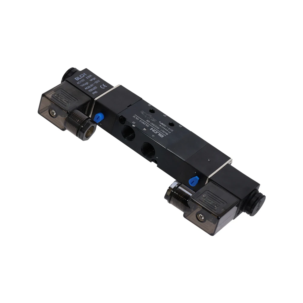 Высокое качество Пневматический электромагнитный воздушный клапан 5 Way 3 позиции