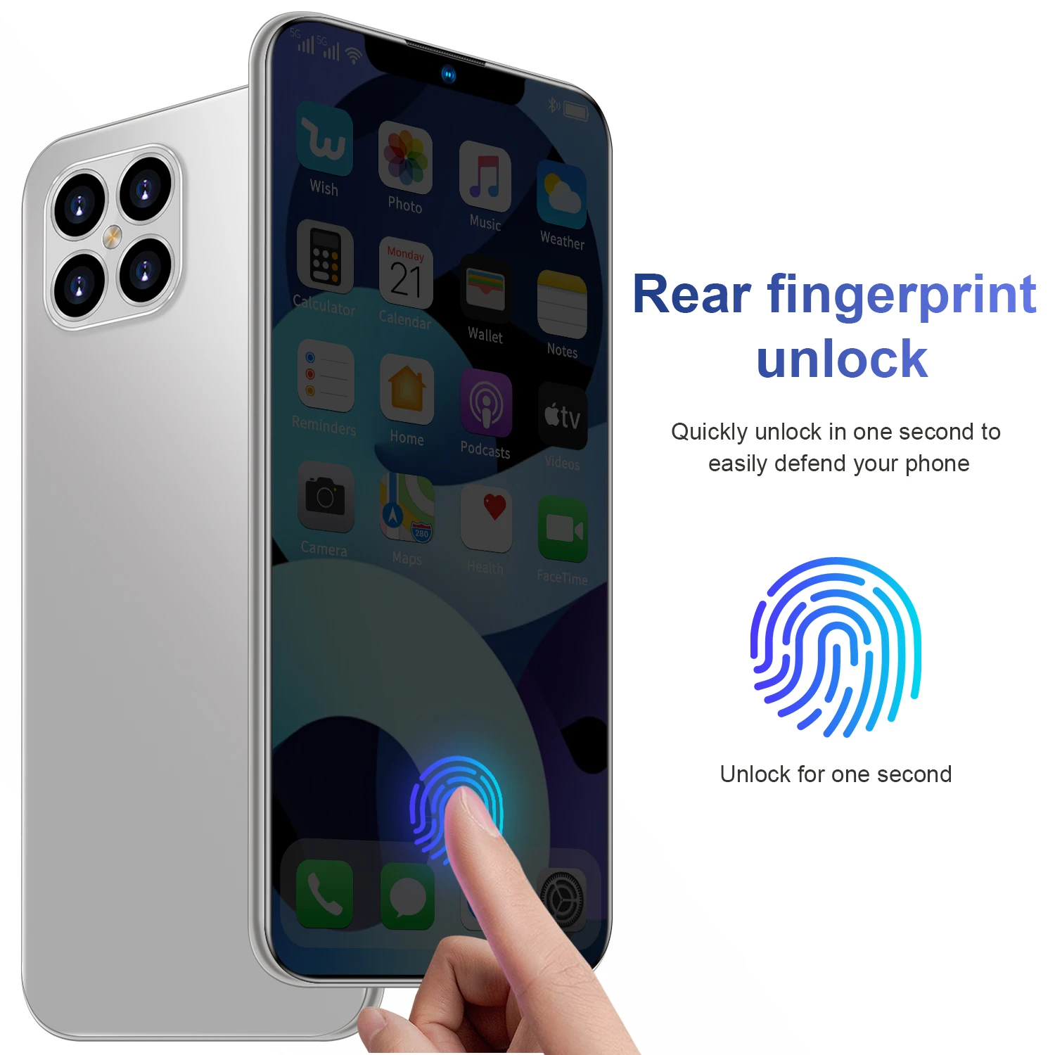 2021 globle version 5g smartphones support 5g network 4k display student phone for iphone 13 pro max huawei xiaomi mobile phone free global shipping