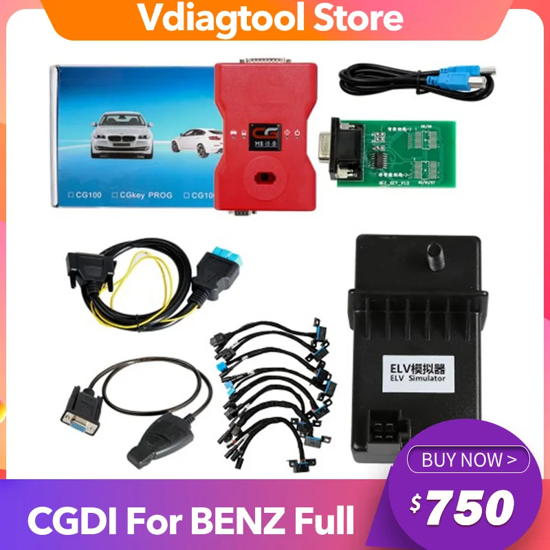 

2020 CGDI Prog For MB Benz Key Programmer Support All Key Lost calculator with Full Adapters for ELV Repair Get Online Password