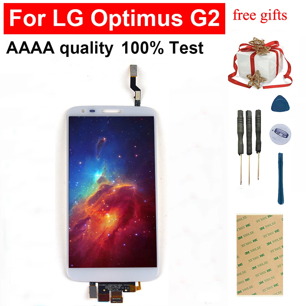 Для LG Optimus G2 D800 D801 белый/черный Сенсорный экран дигитайзер панель датчик +
