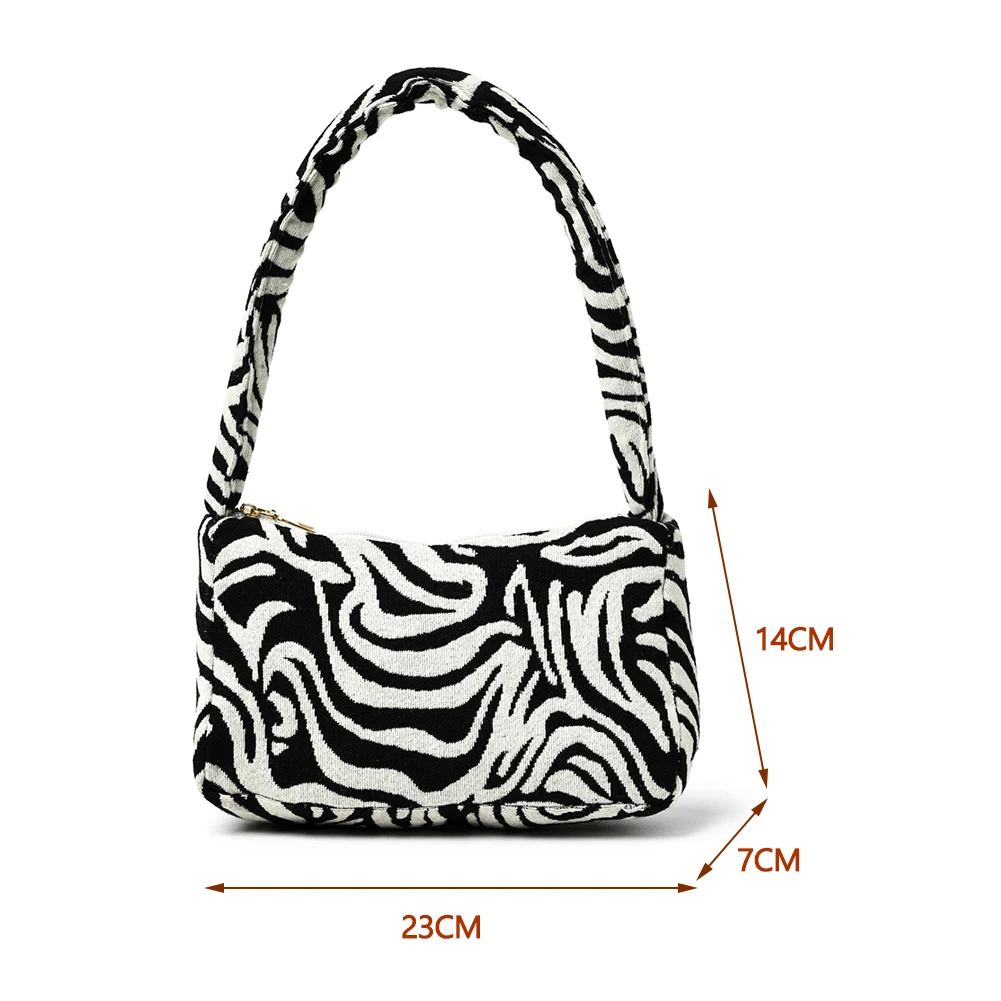 

Vintage Animal Pattern Shoulder Underarm Purse Women Casual All-match Small Clutch Bag Portable PU Leather Street Travel Handbag