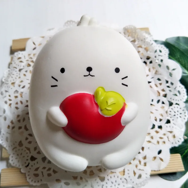 

Toy Slow Rebound Apple Rabbit Gift Slow Rising Cute Kid Squeeze Toy Pressure Relief Simulation Squeeze Toy Children Adult