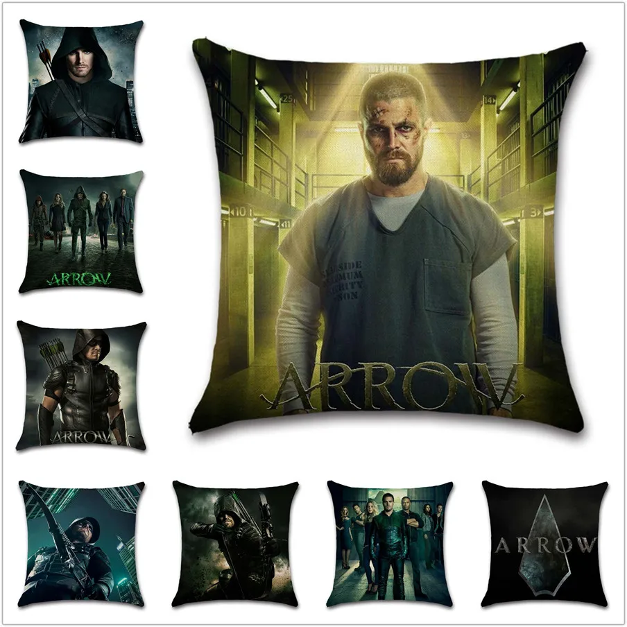 

Arrow 7 season TV poster Oliver Queen Cushion Cover Decoration Home sofa chair seat kids bedroom gift friend present pillowcase