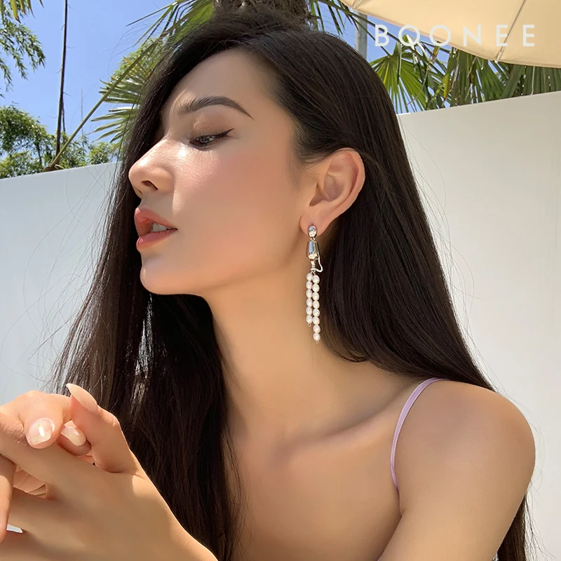 

Small audience design sense asymmetric freshwater pearl vase earrings earrings female