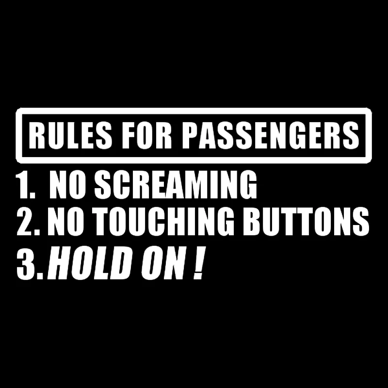 WILL BE STICKER RULES FOR PASSENGERS Vinyl Decal Waterproof High Quality Funny Drift Car Accessories Sticker | Автомобили и