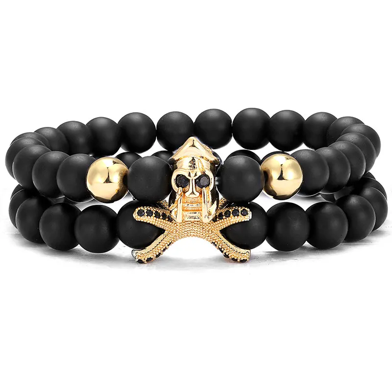 2 шт./компл. горячая Распродажа браслет на шлем 8 мм матовый Камень Модные