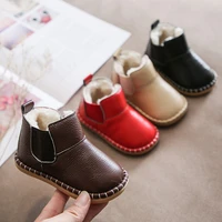 winter baby girls boys snow boots infant toddler child warm plush boots soft bottom genuine leather waterproof children shoes