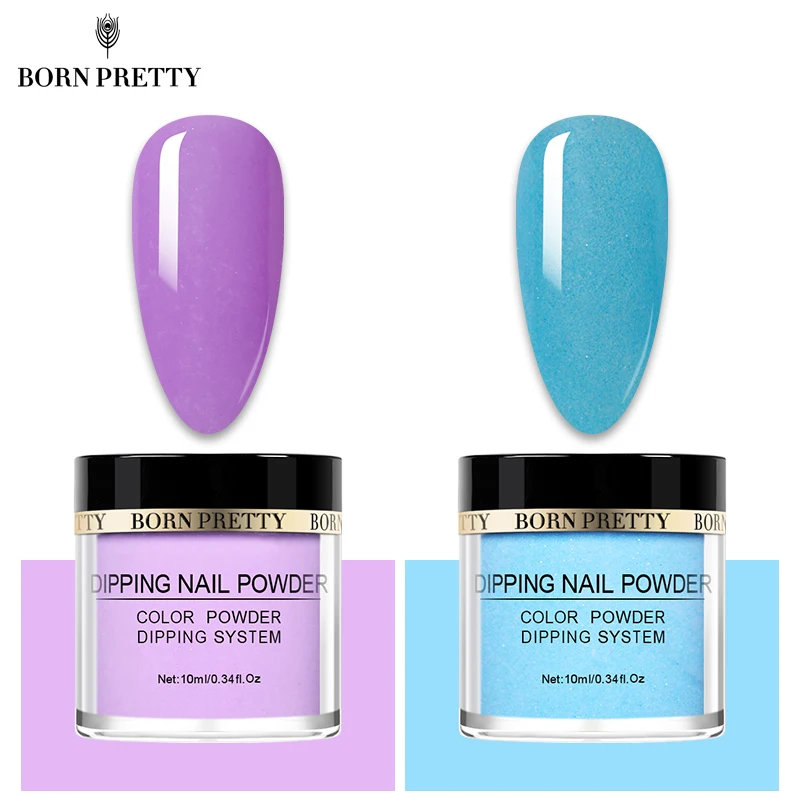 BORN PRETTY флуоресцентный Dip набор порошка для ногтей без УФ-лампы отвержденный