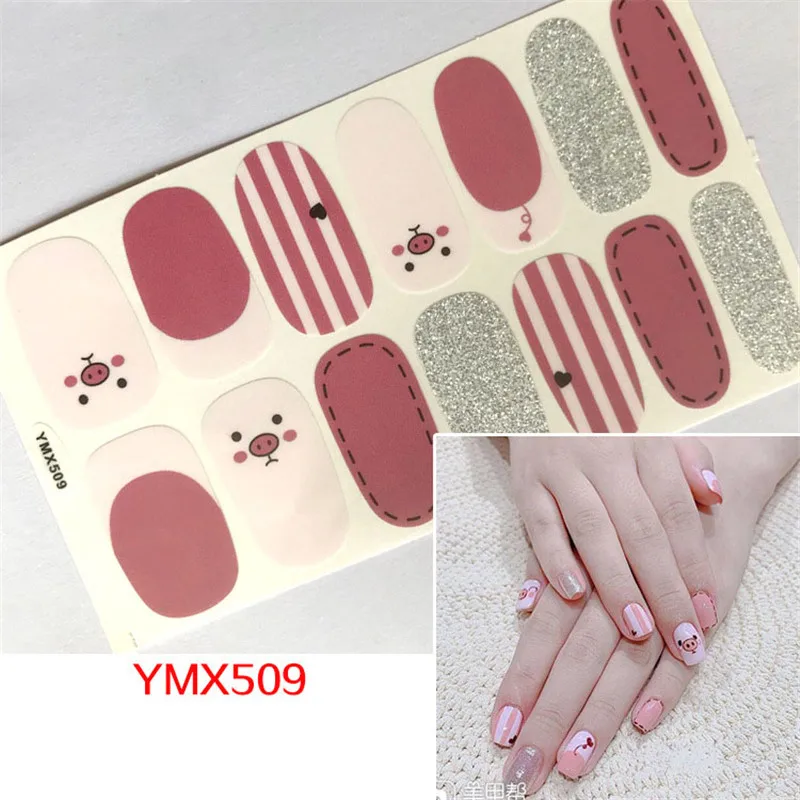 1 шт. осенний стиль ногтей обертывание полоски блестящие наклейки на пальцы