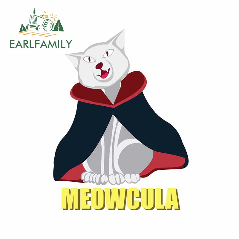 EARLFAMILY 13 см x 9 8 мультфильм наклейка о животных для вампира кошка Смешные