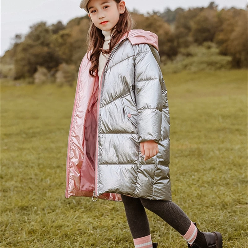 

Girl's padded clothes autumn girls winter coat 2020 new version middle large children cotton collar jaqueta casacos de frio